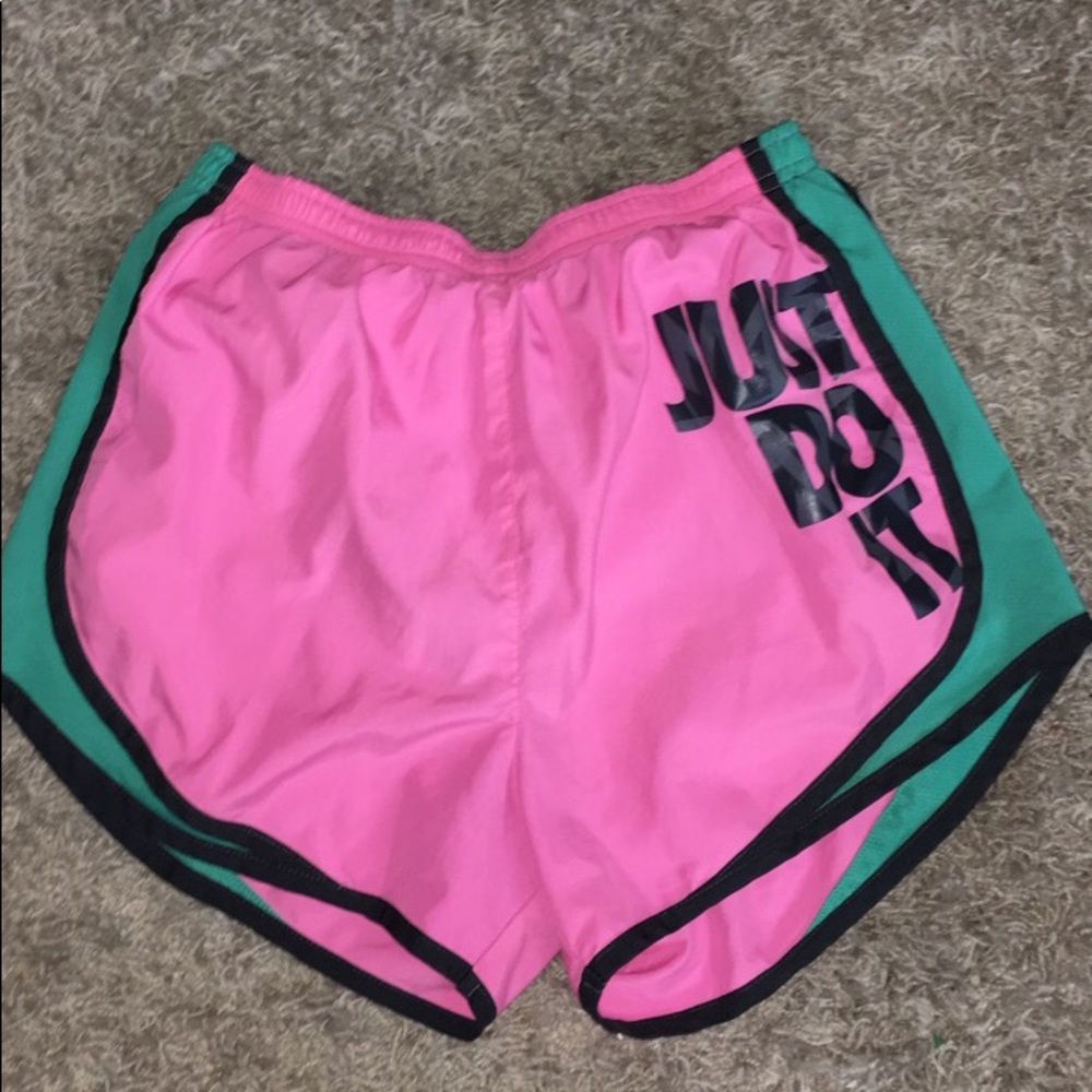 Neon Pink Nike Running Shorts - Picture 2 of 3